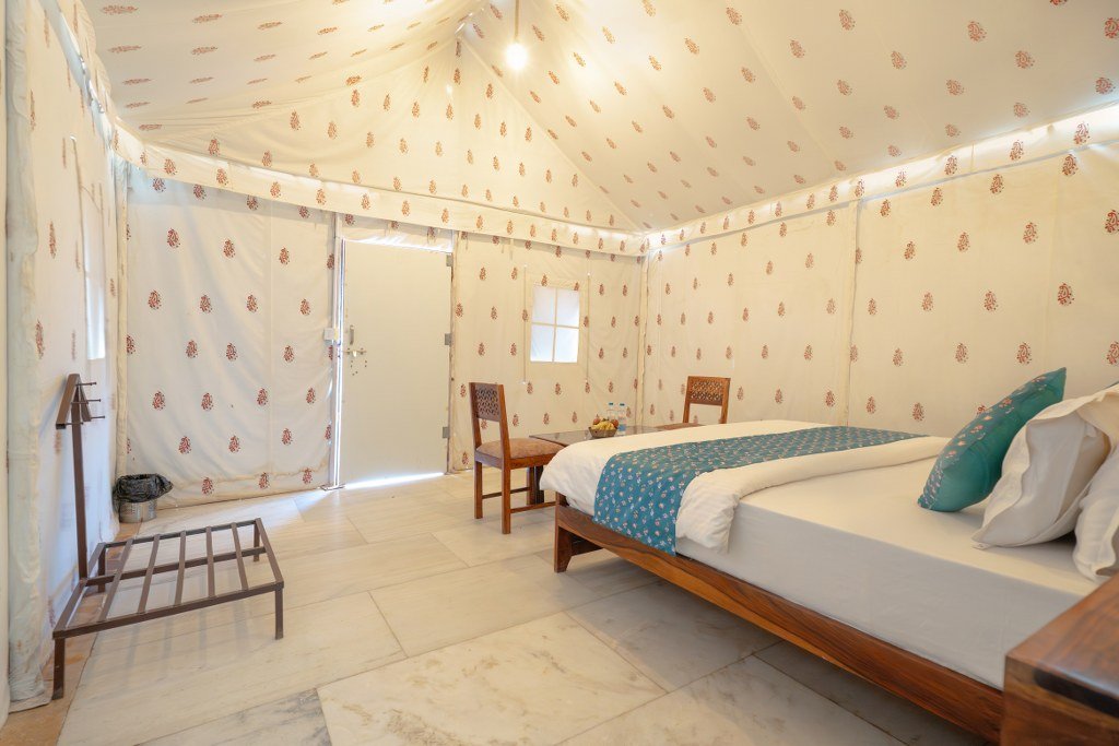 Tent area for group booking at Sam Sand Dunes